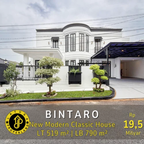 Rumah Modern Classic Brand New di Bintaro Jaksel (Hook)