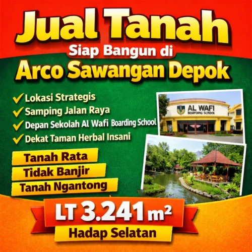 Jual Tanah Siap Bangun Arco di Sawangan Depok